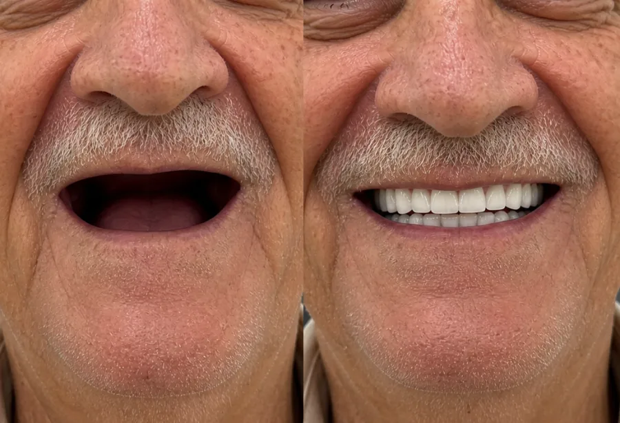 Antes e depois de paciente Poletti Odontologia